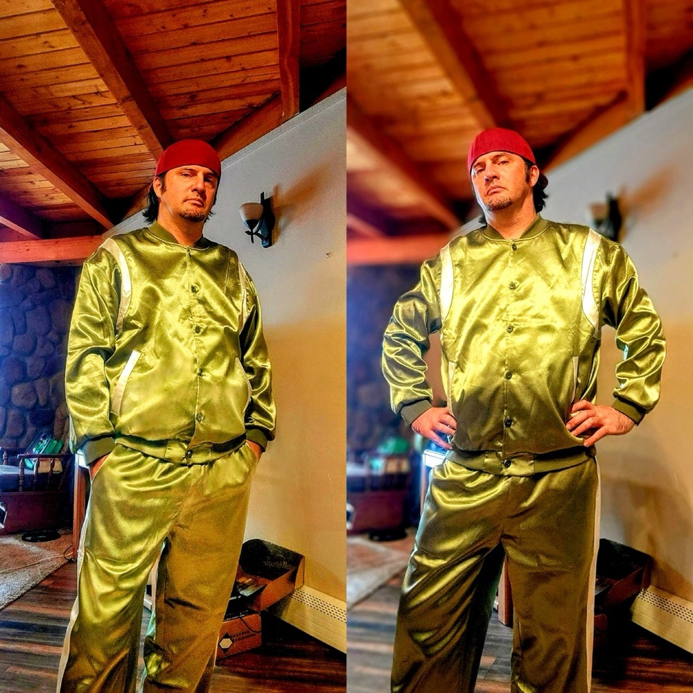 Men's Green Satin suit